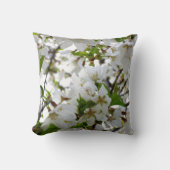 白い花 クッション (正面)