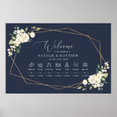 白い花、クリーム色の花結婚、のタイムライン ポスター (正面)