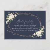 白い花，クリーム色の花，ぼほ，ベビー用の本 エンクロージャーカード (正面)