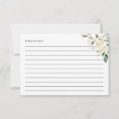 白い花，クリーム色の花，ブライダルシャワーレシピ (裏面)