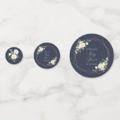 白い花,クリーム色の花,ボホ,赤ちゃんシャワー コンフェッティ (裏面)