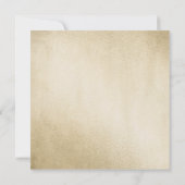 白い花 ゴールド 50周年 結婚記念日 招待状 (裏面)