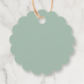 白い花 サゲグリーン 雲模様 ゴールド サークル フェイバータグ (裏面)