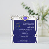 白い花、シュパ·ユダヤ結婚人の花 招待状 (スタンド正面)