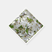 白い花 スタンダードカクテルナプキン (角)