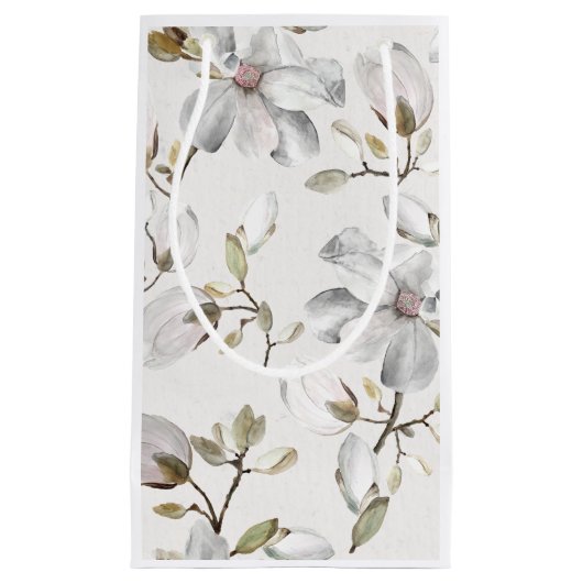 白い花 スモールペーパーバッグ (正面)