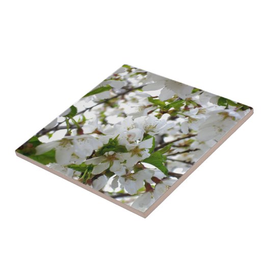 白い花 タイル (側面)