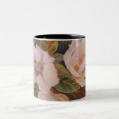 白い花 ツートーンマグカップ (中央)