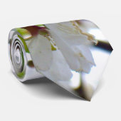白い花 ネクタイ (ロール)