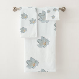 白い花 バスタオルセット