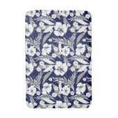 白い花 バスマット (正面縦)