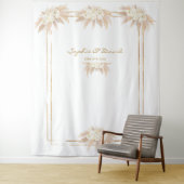 白い花 パンパスグラス フォトブース ウェディング タペストリー (インサイチュ)