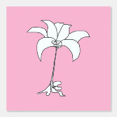 白い花 ピンク 壁紙 (正面)