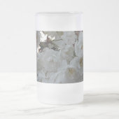 白い花 フロストグラスビールジョッキ (中央)