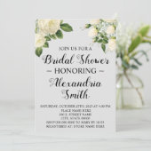 白い花 |ブライダルシャワー 招待状 (スタンド正面)