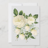 白い花 |ブライダルシャワー 招待状 (裏面)