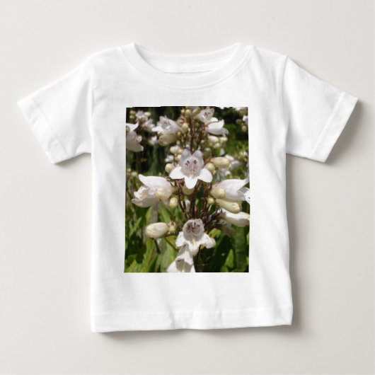 白い花 ベビーTシャツ (正面)
