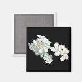 白い花 マグネット (正面/裏面)