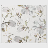 白い花 ラッピングペーパー (フラット)