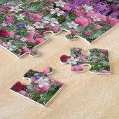 白い花-及びPapillon黒い犬のMatisse ジグソーパズル (側面)