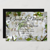 白い花 招待状 (正面/裏面)