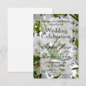 白い花 招待状 (正面/裏面)