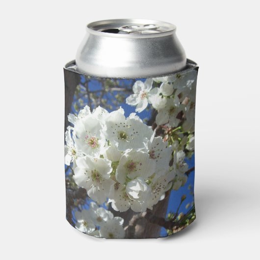 白い花 春の花木 缶クーラー (缶正面)