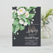 白い花（濃色） 50th 招待状 (スタンド正面)