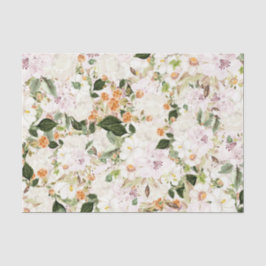 白い花(緑葉) 薄葉紙