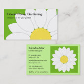白い花、花のパワーガーデニングユニーク、カ… 名刺 (正面/裏面)