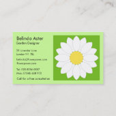 白い花、花のパワーガーデニングユニーク、カ… 名刺 (裏面)