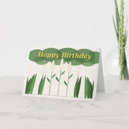 白い花 誕生日おめでとう カード