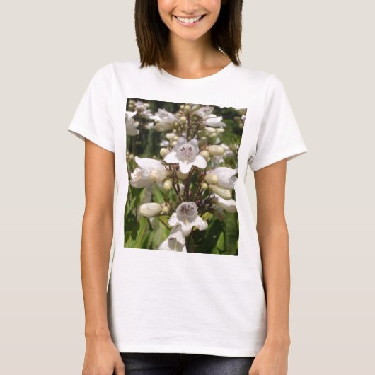 白い花 Tシャツ (正面)