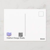 白い花DIYはがき ポストカード (裏面)