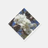 白い花II春開花木 スタンダードカクテルナプキン (角)