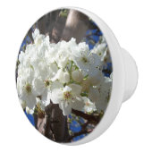 白い花II春開花木 セラミックノブ (右)