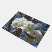 白い花II春開花木 ドアマット (アングル)