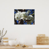 白い花II春開花木 ポスター (キッチン)