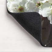 白い花II春開花木 マウスパッド (コーナー)