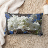 白い花II春開花木 ランバークッション (ブランケット)