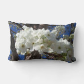 白い花II春開花木 ランバークッション (裏面)