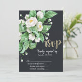 白い花RSVP 招待状 (スタンド正面)