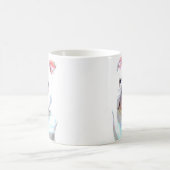 白い英国のブルドッグ2のマグ コーヒーマグカップ (中央)