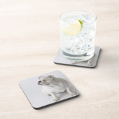 白い英国のブルドッグ コースター (右側)