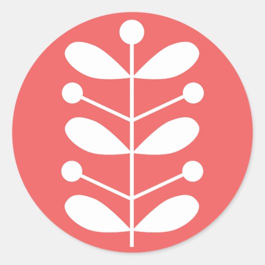 白い茎 ラウンドシール (正面)