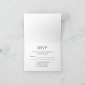 白い茶色のデイジーRSVPの結婚式の招待状 招待状 (内部)
