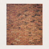 白い茶色のレンガのイメージ内部レシピテントカード 名刺 (内部フラット)