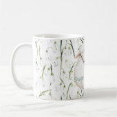 白い茶色の羊の花 コーヒーマグカップ (左)