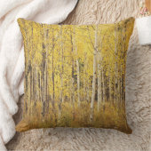 、白い茶色の金ゴールド黄色い樺の木の枕- クッション (ブランケット)