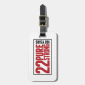 白い荷物のラベル ラゲッジタグ (正面縦)